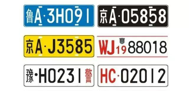 汽車牌照顏色代表什么