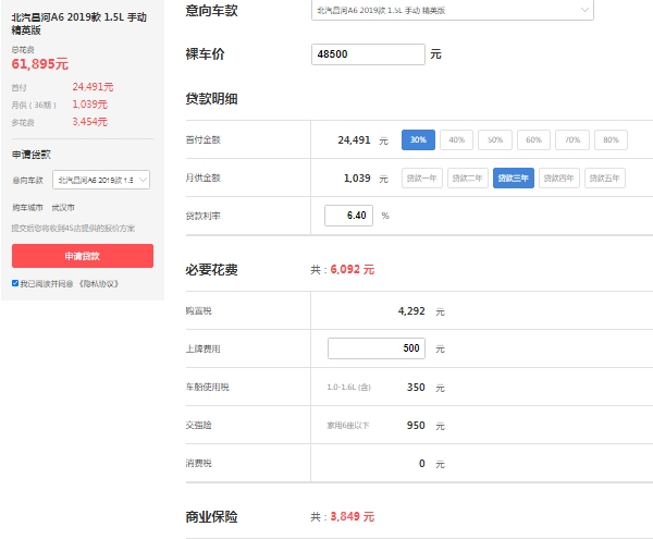 北汽昌河a6多少錢一輛，市場(chǎng)在售2019款報(bào)價(jià)5萬(wàn)起