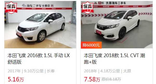本田飛度2022款圖片及報價 飛度售價8萬一臺(二手價5萬元)