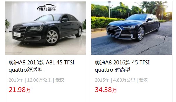 奧迪a8l多少錢2022款落地價(jià) 2022奧迪a8l落地84萬(二手價(jià)34萬)