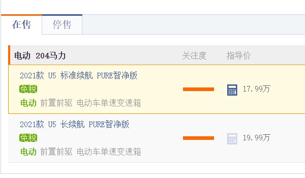愛馳u5純電動(dòng)汽車價(jià)格 愛馳u5純電動(dòng)汽車17.99萬(wàn)起