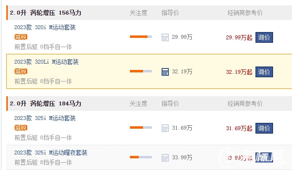 寶馬3系報價2022款價格及圖片 寶馬3系在售2023款售價29.99萬元