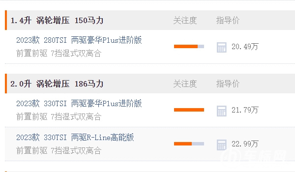 探岳2022款報(bào)價(jià)及圖片 2022款停售（23款售價(jià)20.49萬(wàn)起）