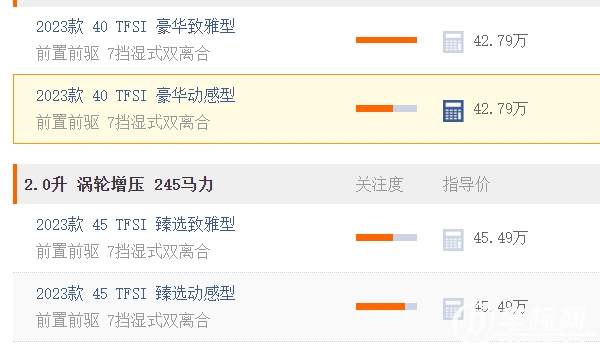 奧迪多少錢 A6L新車起步售價(jià)42.79萬元（綜合優(yōu)惠6.19萬）