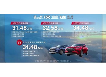 31.48萬起售，搭載2.0T發(fā)動機，第四代漢蘭達(dá)380T車型上市