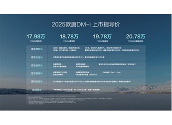 2025款唐DM-i上市售價17.98萬～20.78萬元，開創(chuàng)中大型SUV油耗4時代